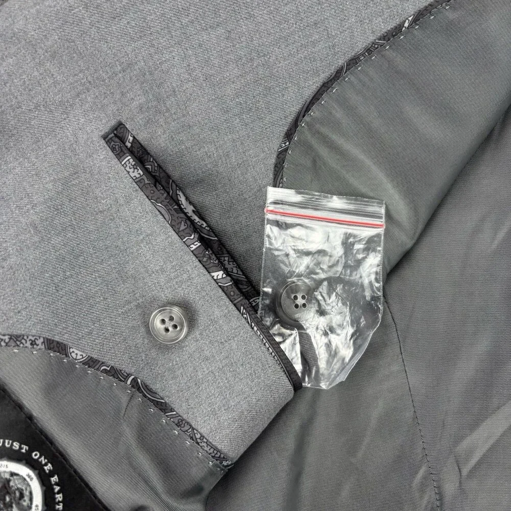 JOE Joseph Abboud Men’s Blazer 48S Gray 100% Wool Two Button Sport Coat